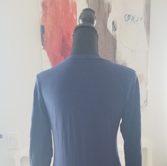 2 Women's long sleeve small T-shirts (Black and Navy) - Picture 8 of 8